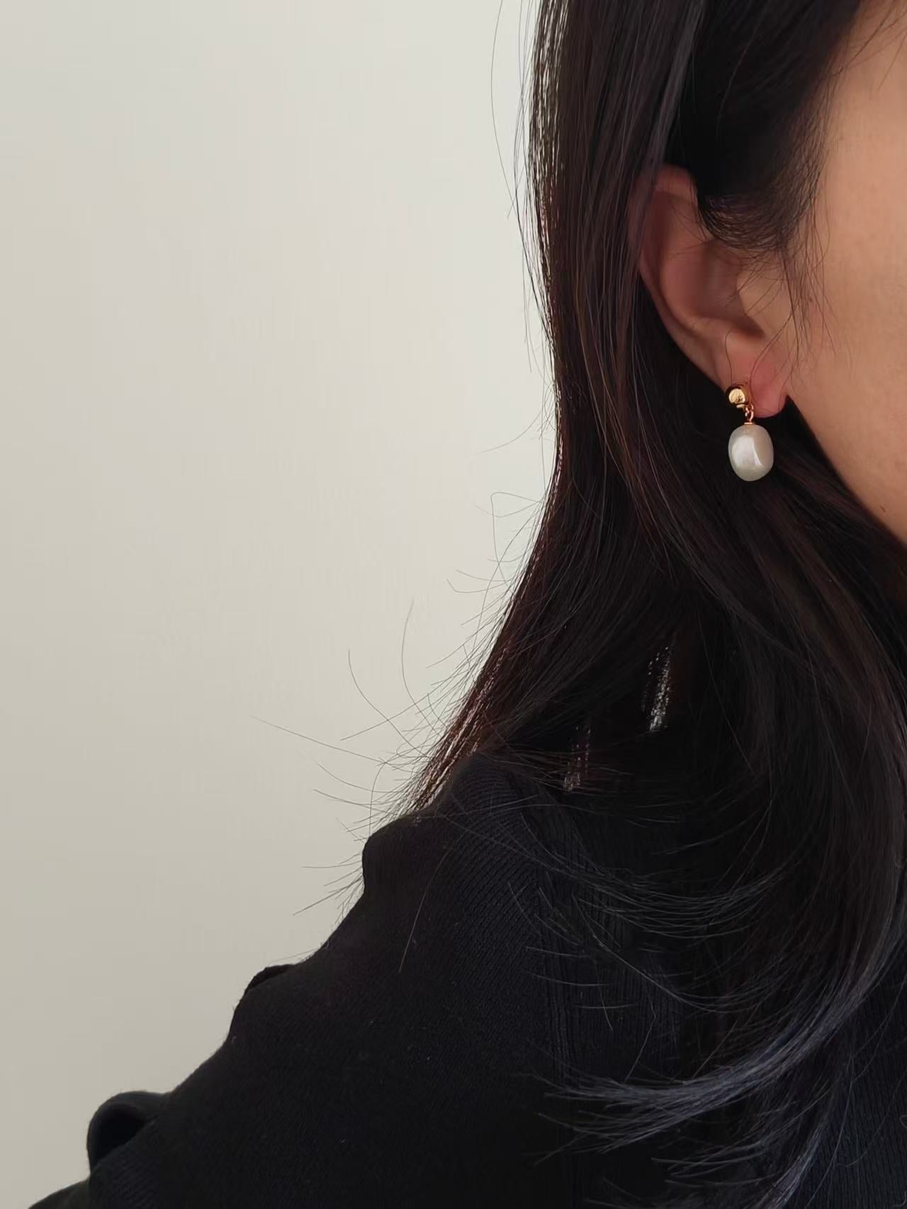 18K Gold Vermeil Freshwater Pearl Drop Earrings