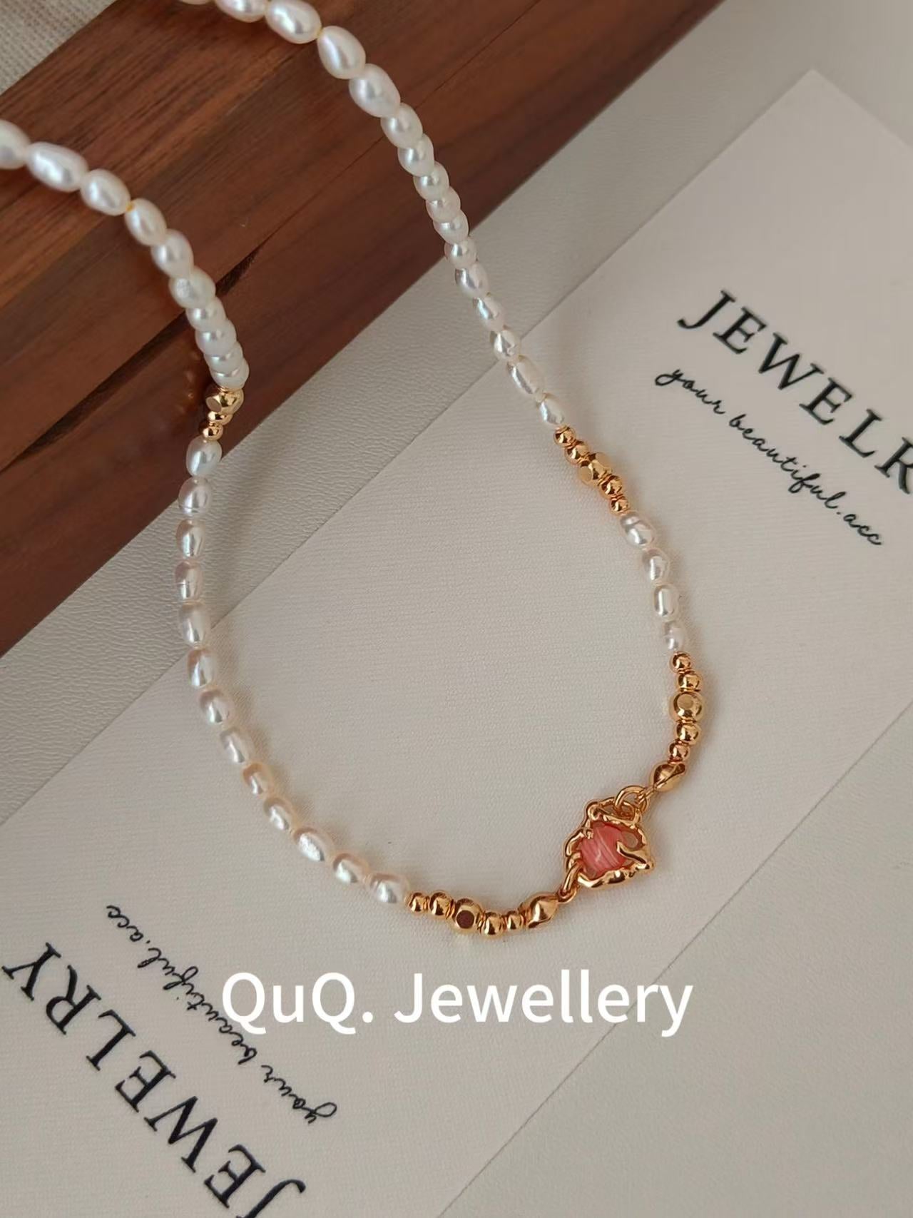 Elegant Freshwater Pearl Necklace | 18K Gold Plated S925 Silver