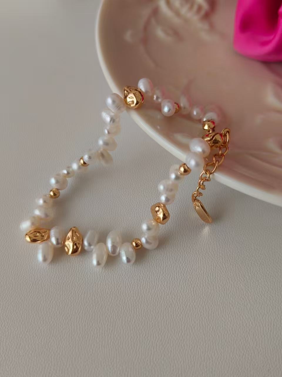 Mini Baroque Pearl Bracelet | 18K Gold Plated S925 Silver | Dainty Everyday Design