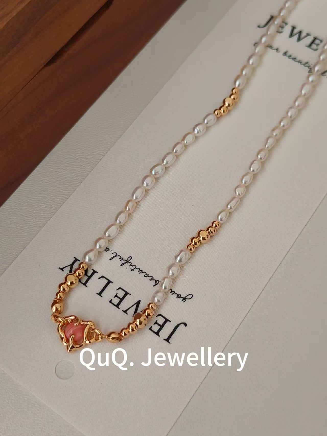 Elegant Freshwater Pearl Necklace | 18K Gold Plated S925 Silver