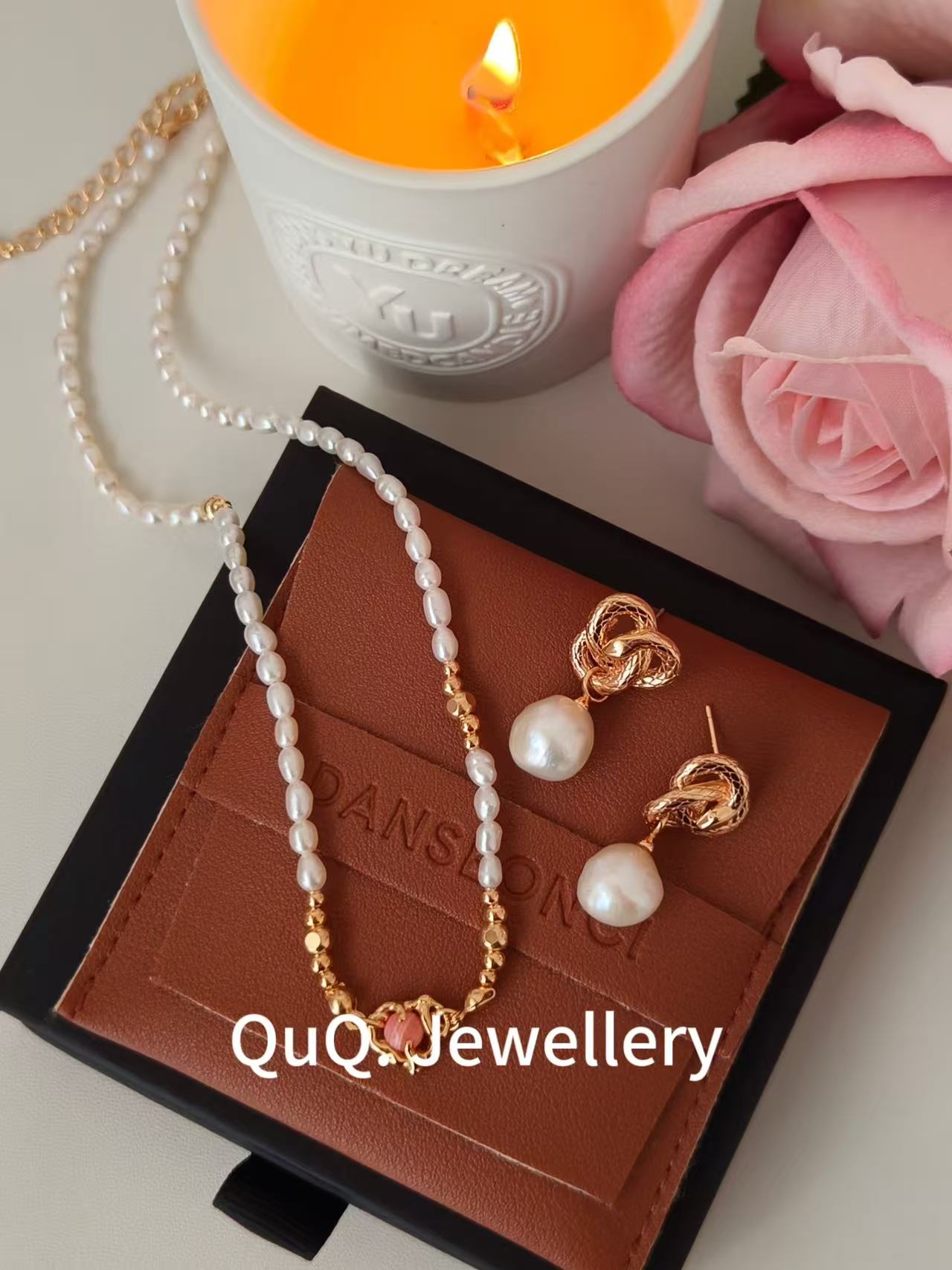 Elegant Freshwater Pearl Necklace | 18K Gold Plated S925 Silver