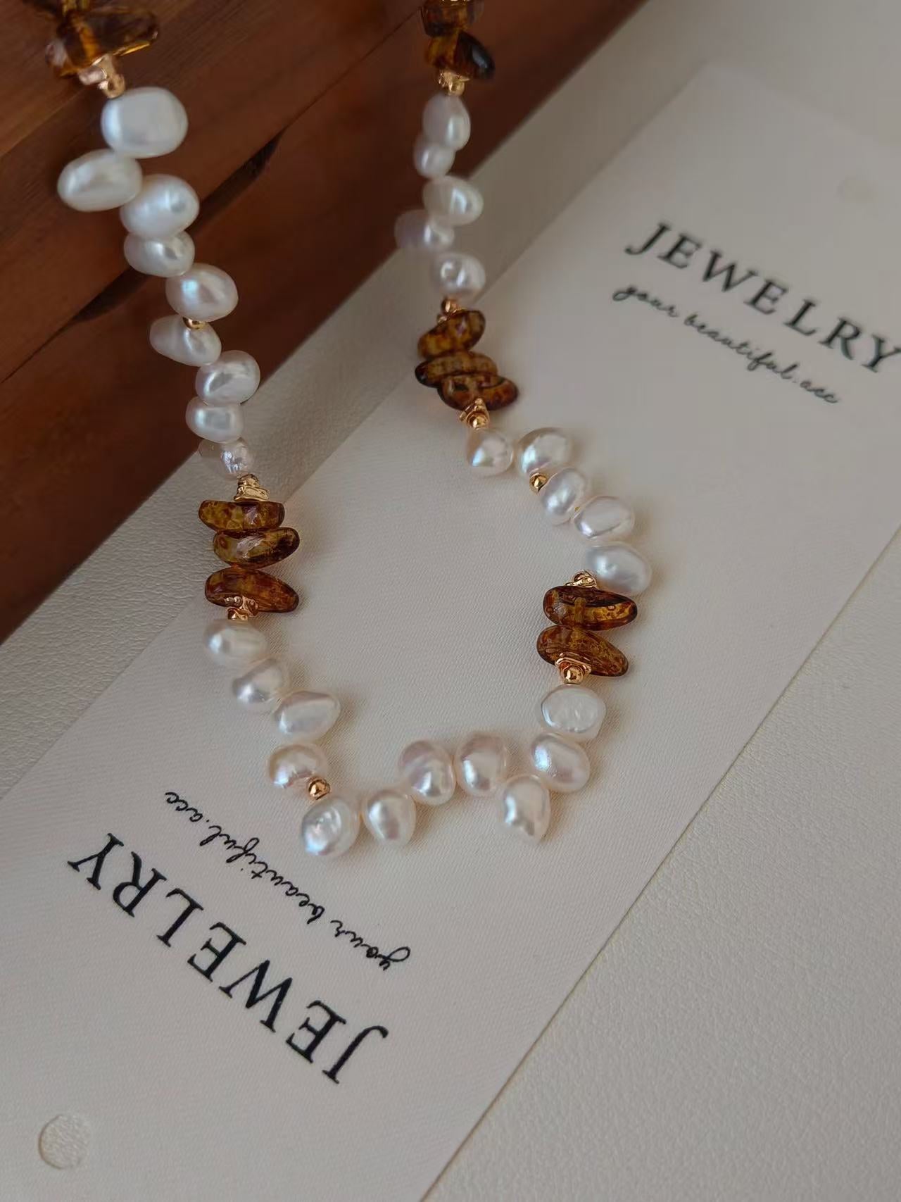 Tiger Eye Pearl Duo Set