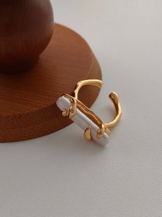 Baroque Pearl Open Ring