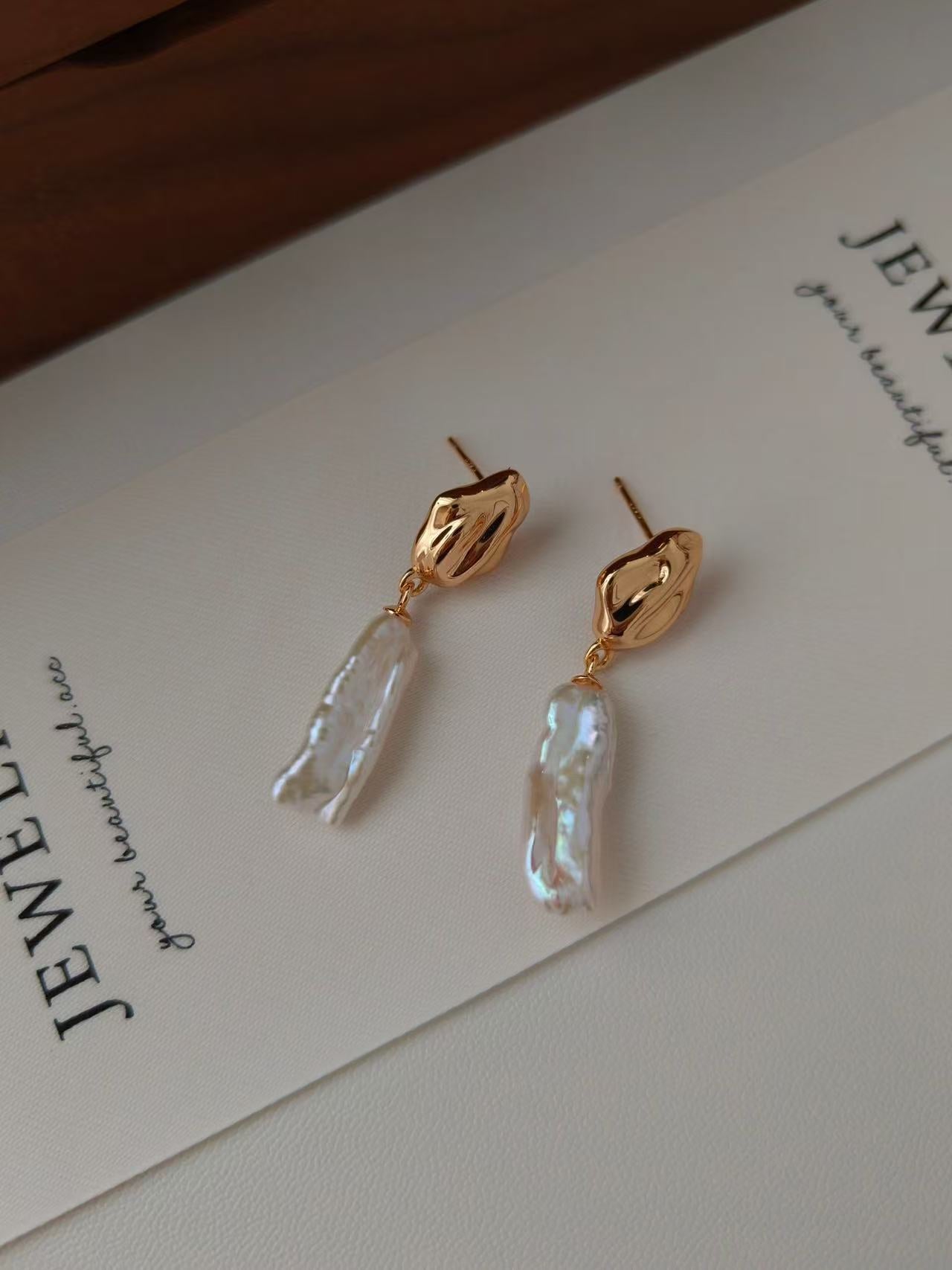 Baroque Freshwater Pearl Drop Earrings